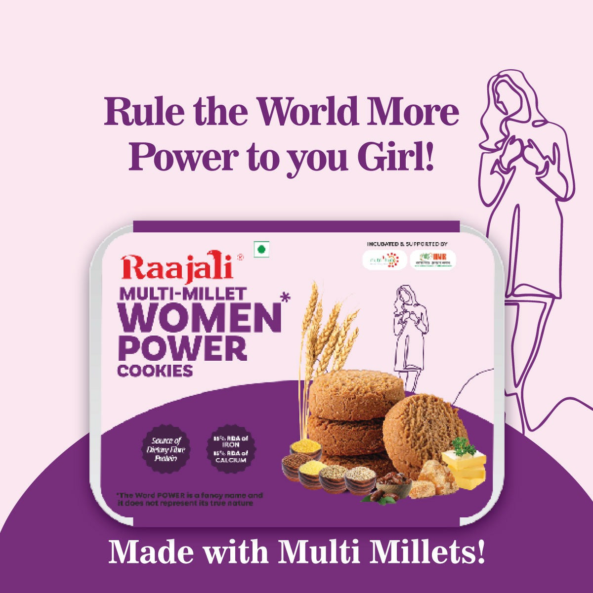 MULTI MILLET COOKIES FOR WOMEN  - 120g