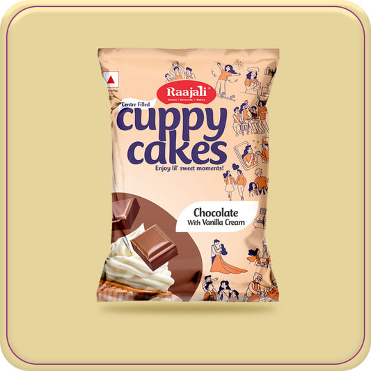 RAAJALI CUPPY CAKE - CENTRE FILLED MUFFIN - CHOCOLATE (30G PER PACK)