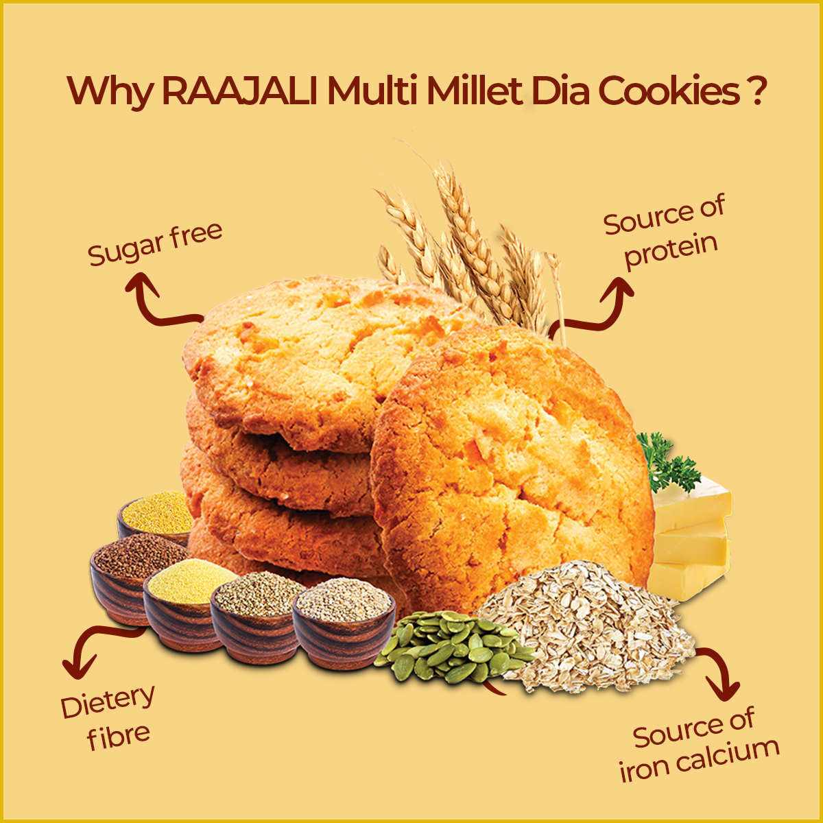 MULTIMILLET DIA COOKIES - (120g)
