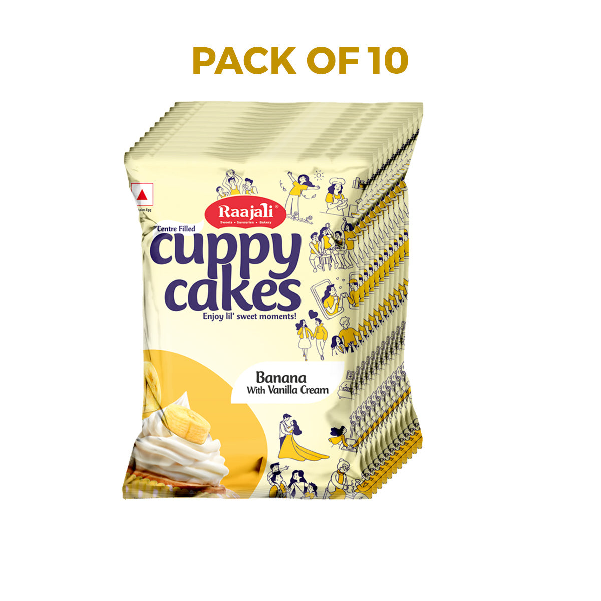 RAAJALI CUPPY CAKE - CENTRE FILLED MUFFIN - BANANA (30G PER PACK)