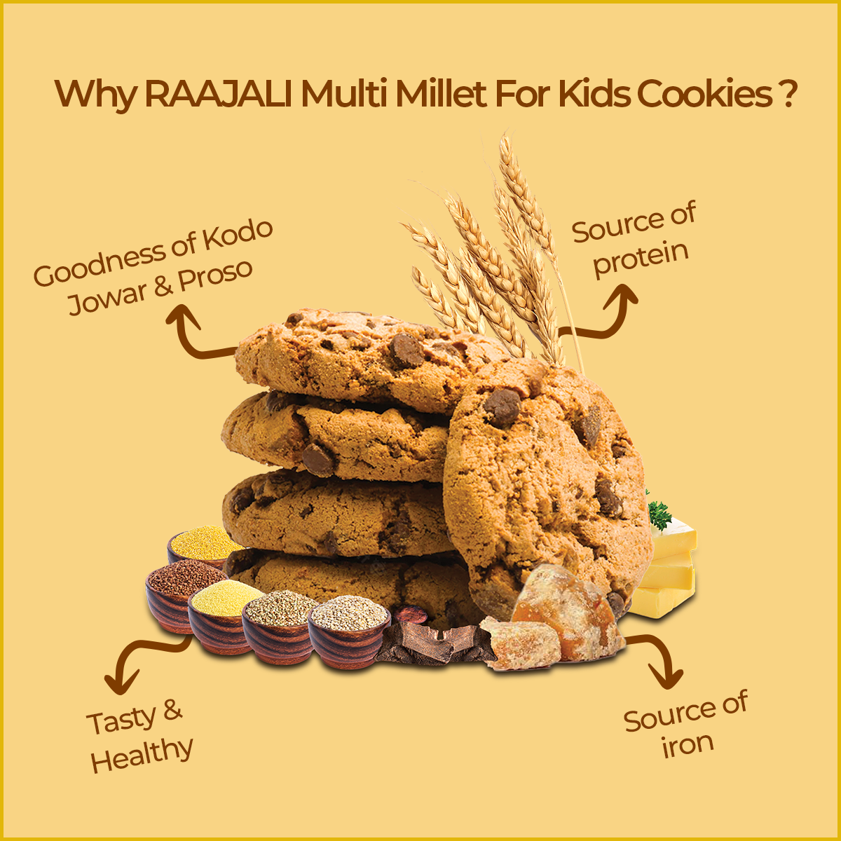 MULTI MILLET COOKIES FOR KIDS - 120g
