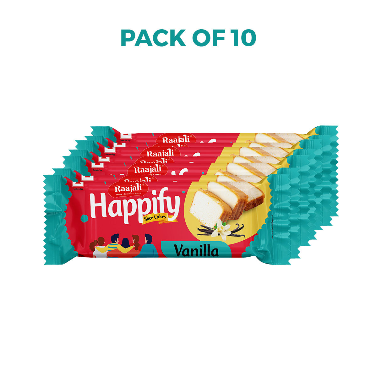 Raajali - HAPPIFY SLICED VANILLA CAKE (50G PER PACK)