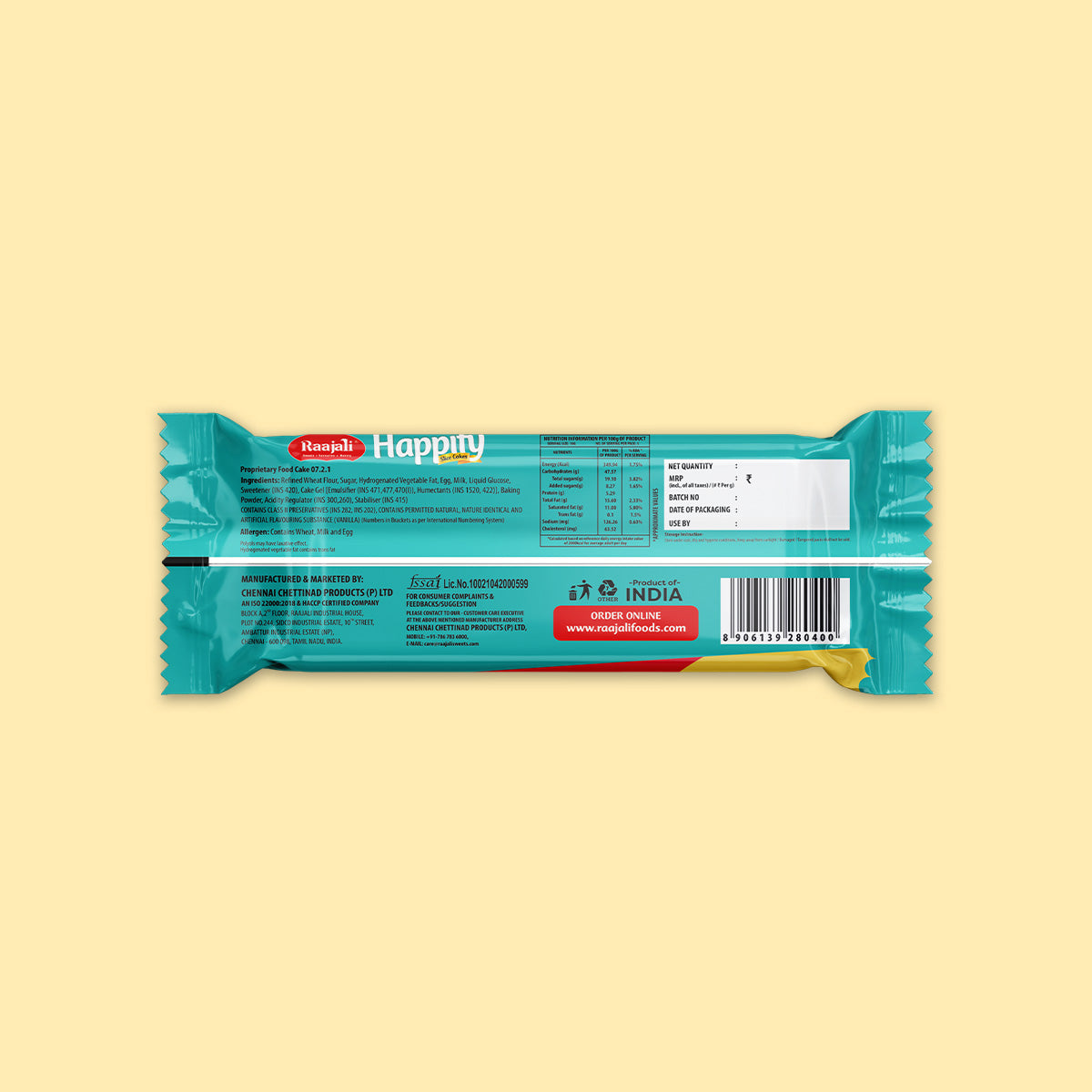 Raajali - HAPPIFY SLICED VANILLA CAKE (50G PER PACK)